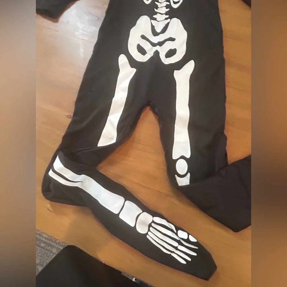 NWOT Skeleton Print Black Pajama Set